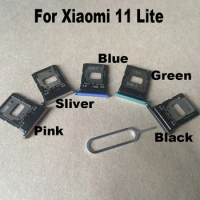 New For Xiaomi MI11 MI 11 Lite 4G 5G Sim Card Tray Slot Holder Socket Adapter Connector Repair Parts Replacement