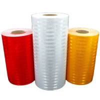 40CM / 30CM Road Traffic PET Super Reflective Sheeting Road Anti-collision Fire Channel Warning Sticker