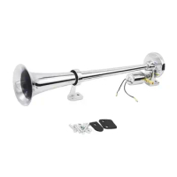 Universal 150DB Loud Car Air Horn 12V/24V Single Trumpet Air Horn Compressor Kit Powerful Loud for Car Truck Lorry Automobiles