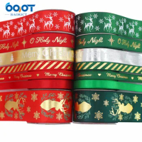 Christmas Printed Grosgrain Ribbons 10Yards 22905-1 for Crafts Decoration Bow Hat DIY Party Gift Wrapper