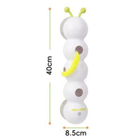 內地直送 - 寵物玩具貓咪感應毛毛蟲逗貓棒電動羽毛尾巴智慧自嗨解悶 白色