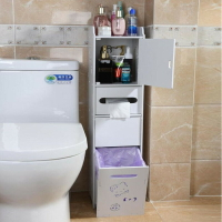 馬桶邊櫃 夾縫櫃 浴室邊櫃落地置物架馬桶防水夾縫櫃衛生間儲物窄櫃廁所側櫃收納櫃『XY37666』