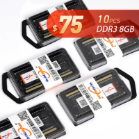 10PCS WALRAM DDR3 8GB 4GB laptop Ram 1333 1600 1866MHZ PC3 10600 12800 1.5V Memoria Ram ddr3L1.35V Laptop Memory For Intel AMD