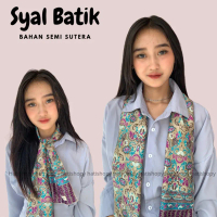 RIMBA - Syal Batik Leher Wanita Pria Scarf Dasi Ospek Bahan Prada Premium / Oleh Oleh Unik Khas Indo