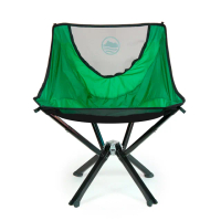【CLIQ】官方直營 免組裝輕量鋁合金露營椅-森林綠(戶外折疊椅 月亮椅/ 釣魚 野餐 登山 野營 排隊適用)