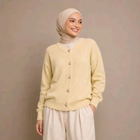 ZARDIL Calluna Cardigan Kancing Bunga Elegand Avocado