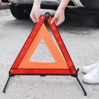 Car Emergency Triangle Car Hazard Sign Reflective Triangle Kecemasan Warning Light
