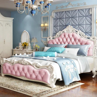 European Luxury Double Bed King Size Comferter Princess Bed Loft Villa Camas De Dormitorio Queen Bed Set Furniture