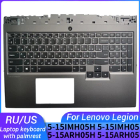NEW For Lenovo Legion 5-15IMH05H 5-15IMH05 5-15ARH05H 5-15ARH05 Russian/US laptop keyboard with Upper case Palmrest