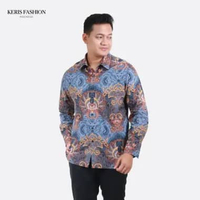 Keris Gallery Kemeja Batik Slimfit Lengan Panjang Motif Keris Widoro Kandang - Hitam M Hitam