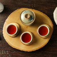 泰國實木茶壺杯墊圓形餐具大號隔熱墊子復古盤子碗墊茶托防燙鍋墊