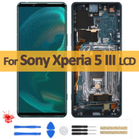 6.1" Original AMOLED For Sony Xperia 5 III LCD Display Touch Screen Panel Digitizer Assembly For Sony X5 iii XQ-BQ72 LCD Screen