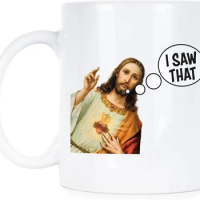 Jesus Mug I Saw That Christian Cup God Mugen Lord Cup Color Changing Magic Cocoa Coffee Mugs Milk Drinkware Teaware Coffeeware