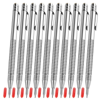 Scriber Karbida Tungsten, 10 Keping, dengan Magnet, Pen Ukiran Etching Aluminium, dengan Klip, Sesua