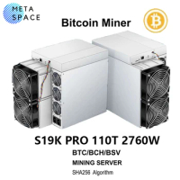 New Bitmain Antminer S19K Pro 110TH/S 2760W BTC BCH Miner SHA256 Bitcoin Asic Mining S19K Miner With PSU than S9 S19 S17 S19J