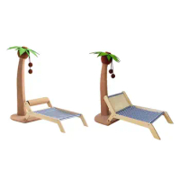 Cat Scratching Post Cat Bed with Hanging Interactive Toy Scratcher Tree for Grinding Claw