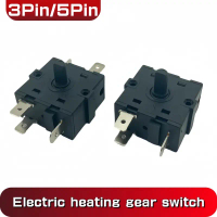[LOD TGHN 555] 1PCS 3/5 Pin Electric Room Heater Gear Knob Switch 3Pin 5Pin Rotary Switch Selector A