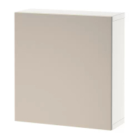 BESTÅ 上牆式收納櫃組合, 白色/lappviken 淺灰色/米色, 60x22x64 公分