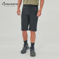 TAKODA Zuya Cordura☆耐磨彈性機能短褲-男款-黑色(Cordura高強度面料/防潑水)