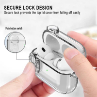 For AirPods Pro2 earphone case Transparent soft case with safety lock Anti-drop AirPods Pro Case Airpods 3 Airpods 1or2 case