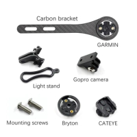 RoadBike Carbon Computer Mount Holder Bicycle Headlight Bracket MTB Handlebar Extension Adapter Support for GARMIN GPS Edge