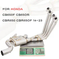 Box Side Row Front Pipe For Honda CB650F\R CBR650\F 14-23 Motorcycle Exhaust Muffler Header Link Pipe Slip On Stainless Steel
