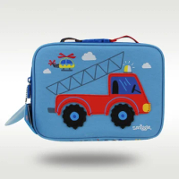 Australia Smiggle original children's handbag boys blue car lunch bag bento fruit bag school bag 9 inches
