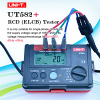 UNI-T UT582+ Digital RCD (ELCB) Tester 30~600V Leakage Switch Tester / AUTO RAMP Test / Voltage and Frequency Test
