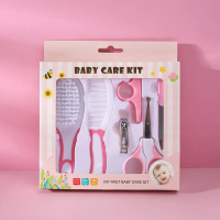 [FABULOUS MOM] Baby Grooming Care Kit Set Hair Brush Comb Nail Clipper 6Pcs