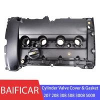 Baificar Brand New Engine Cylinder Valve Cover &amp; Gasket V759886280 For Peugeot 207 208 308 508 3008 5008 Citroen C3 C4 C5 1.6T