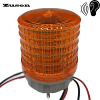 Zusen TB5051-Y-J with Buzzer Yellow Color Signal Warning Lamp 12V 24V 220V LED Small Flashing Light