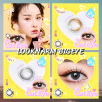 ฝาเหลือง คอนแทคเลนส์ เลนส์ตาแมว ตาอ้อนแบ๊วสุดๆ BIG CAT EYE GRAY,BROWN (Dia 14.5) Ulens ค่าอมน้ำ65% C