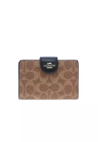 COACH 女士錢包棕黃色拼黑色CW786