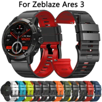 24mm Silicone Strap Replacement Band For Zeblaze Ares 3 Smartwatch Watchband For Zeblaze Ares 3 Sports Watch Bracelet Wristband