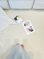 全城熱賣 - 仿劍麻地毯客廳耐磨可裁剪地墊臥室陽臺床邊地毯日式榻榻米地墊米色鳳梨圈40*60cm（小樣試用裝）