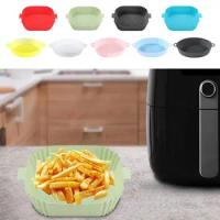 Airfryer Silicone Liner Non-Stick Food Safe Baking Mat Durable And Heat Resistant Airfryer Pot Holder Tray Home Baking Accessory