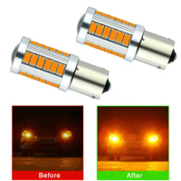 10x for wholesale BAU15S PY21W LED Canbus No Error 33SMD 5730 1156 Turn Signal Light Amber.1156.1157.7440.7443.3156.3157