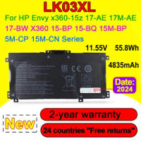 New LK03XL Laptop Battery For HP Envy X360 15z 15-BP 15-BQ 15M-BP 15M-CP 15M-CN Series For HP Envy 17-AE 17M-AE 17-BW 55.8Wh