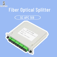 5/10 PCS/ Lot Fiber Optic Splitter SC APC PLC 1X8 Fiber Optical Box FTTH box with 1X8 Planar waveguide type Optical splitter