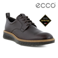 ECCO ST.1 Hybrid 適動混和防水皮革德比鞋 男鞋 摩卡棕