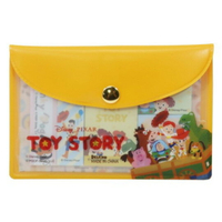 小禮堂 迪士尼 玩具總動員 自黏便利貼附收納包《橘棕.箱車裡》N次貼.書籤貼.標籤貼