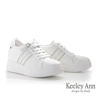 【Keeley Ann】簡約內增高休閒鞋(白色426822440-Ann系列)