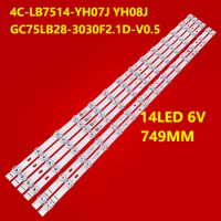 LED strip TCL-75F8-3030FC-A-LX20200601 TCL-75F8-3030FC-B-LX20200601 4C-LB7514-YH 08-75F8000-LPN0010 for TCL 75S435 75S431 75S43