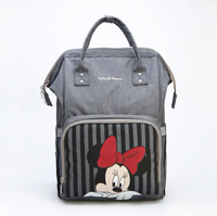 กระเป๋าเป้สะพายหลังผ้าอ้อมเด็ก Moms กระเป๋าพยาบาลเด็ก Mother Maternity ผ้าอ้อมเปลี่ยนกระเป๋าเดินทางรถเข็นเด็ก USB ความร้อน Mickey Series