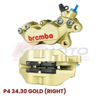 Brembo Kaliper Depan Belakang Axial P34 4P Brembo 2P P4.34 Gold (R)