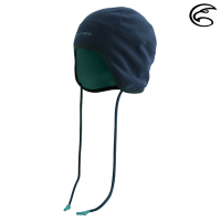 【ADISI】雙層超細纖維抗風護耳帽繩保暖帽 AH23076 / 青黛藍 (海青)