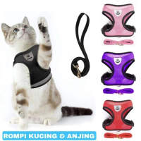 Tali Harness Kucing Anjing Tali Anjing Harness Cat Rompi Kucing