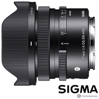 SIGMA 17mm F4 DG DN Contemporary (公司貨) 超廣角定焦鏡 i 系列 全片幅微單眼鏡頭