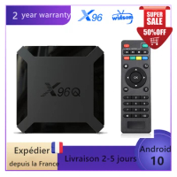 Best X96Q TV Box Android 10.0 Tv Box 1G 8G 2G 16G X96 Allwinner H313 Smart tv set top Box ship from France
