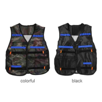 54*47cm Kids Military Tactical Vest Wargame Body Molle Armor Toys Hunting Vest CS Outdoor Jungle Equipment For Nerf Elite Games